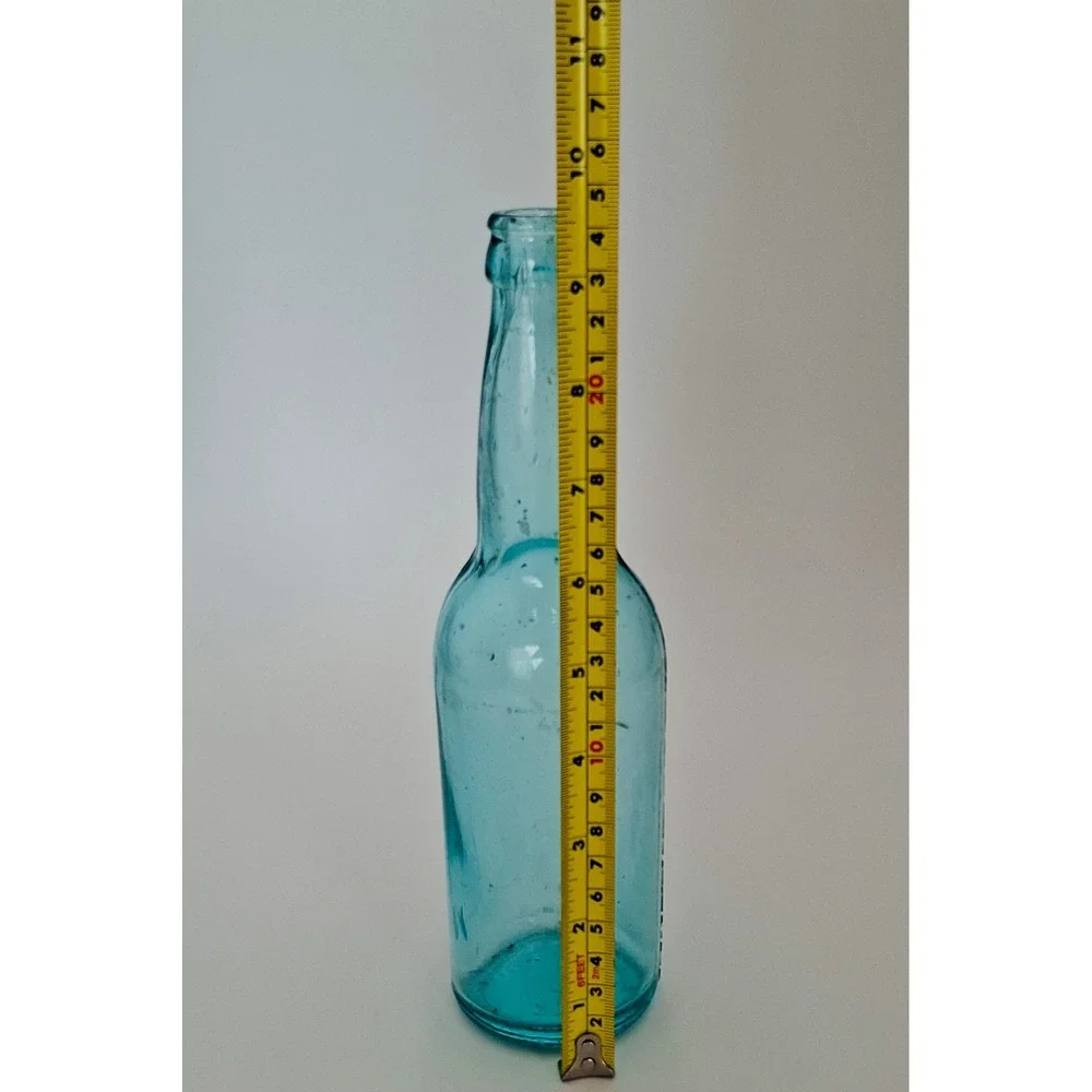 Antique AB Connected Aqua Beer Bottle Anheuser Busch Glass Co T50 9.5in
